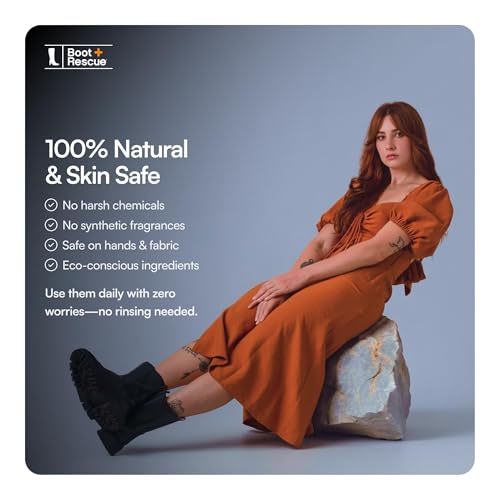 Boot Rescue All-Natural Cleaning Wipes. Remove Dirt & Damaging Salt Stains from Leather & Suede Shoes & Boots. Re-sealable Pack of 15 Wipes. | Revive your footwear instantly with eco-friendly, gentle wipes that preserve texture and restore color flawlessl