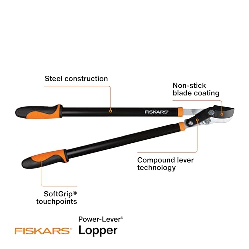 Fiskars 28" Power-Lever Garden Bypass Loppers, 1.75" Cut Capacity - style: 28" Lopper