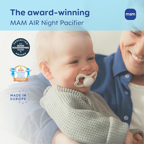 MAM Pacifier 0-6 Months Variety Pack, BPA-Free, Silicone Nipple, 3 Pack - color: Pale Mint/Cotton/Shell, size: 3 Count (Pack of 1)