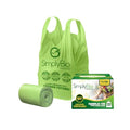 Simply Bio 1.6 Gallon Compostable Trash Bags Liners Handle, Heavy Duty Extra Thick 0.6 Mil, 6.06 Liter, 50 Bags, Small Kitchen Food Scrap Waste Bag, ASTM D6400, US BPI and OK Compost Home Certified - size: 1 Count (Pack of 50), style: Handle (1.6 Gal)