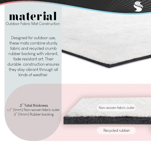 Stupell Industries Nellies Barn Cow, 30 x 18 | Outdoor Door Mat, Durable Non-Slip Woven Natural Texture, Recycled Rubber Backing | by Warren Kimble