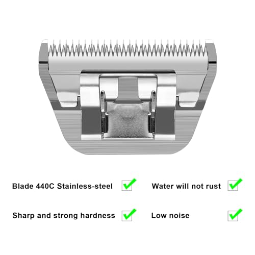 15W Dog Grooming Blade Compatible with Andis,Oster A5,Wahl km10 Clippers | Detachable Pet Dog Grooming Wide Blades-Size Cutting length 3/64" 1.2mm - size: 15w-1.2mm