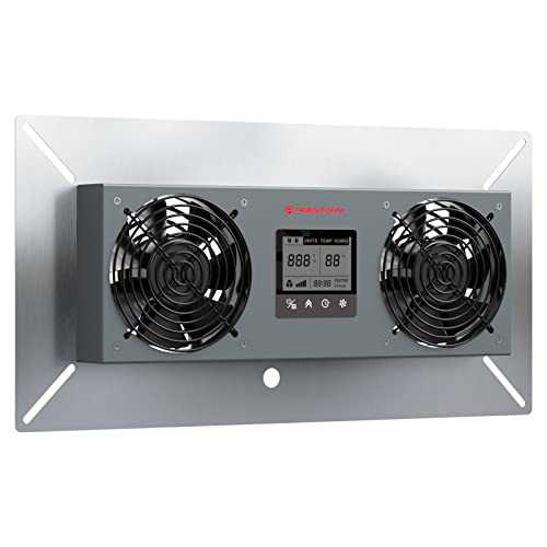 Abestorm Crawlspace Ventilation Fan with Humidistat, 240CFM Air-out | Smart Digital Panel,Temperature Controller, Moisture Reducing, for Crawlspaces Garage Attic Hydroponics Grow Tents, IP55 Rate - color: Silver