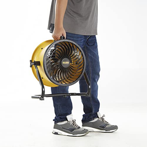 HiCFM 10" High-velocity Drum Air Circulator Fan 1000 CFM Large Airflow Turbo Shop Floor Fan with 360-degree Pivoting Head, 3-speed 1/12 HP Motor - style: 10" Turbo Floor Fan