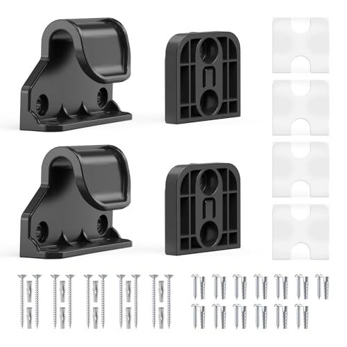 EZIGO Retractable Baby Gates Replacement Parts for 55/71 inch Dog Gate | Full Set Wall Mounting Accessories Including Brackets, Latches, Screws for Extra Wide Baby Gate Retractable Dog Gate, Black - color: Black, size: Small