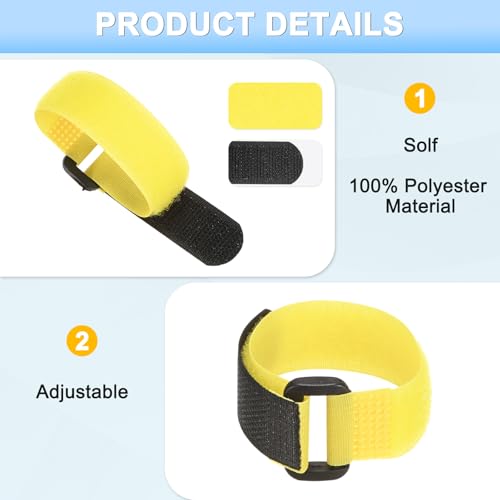 M METERXITY 10-Pack Rooster Collars, 8.07" x 0.79" Adjustable Soft Polyester Anti-Noise Neck Belt for Chickens and Poultry Birds, Noise Control Collar [Yellow] - color: Yellow