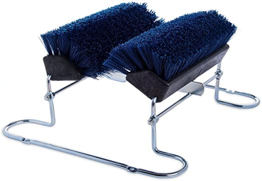 SPARTA 4042414 Spectrum Plastic Shoe Brush, Boot Brush, Shoe Polish Brush With Non-Absorbent For Cleaning, 16.5 X 14.75 X 7 Inches, Blue | Spectrum, Polypropylene Bristles, Chrome Steel Frame, 16 x 8.625 Inch Mounting Holes, FDA-Compliant Materials - colo