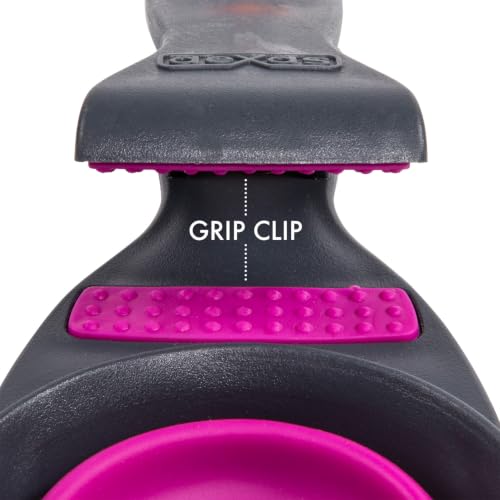 Dexas Popware for Pets Collapsible Klip Scoop, 3-in-1 Pet Food Scoop, Measuring Cup and Bag Clip, 1/2 Cup Capacity, Fuchsia - color: Fuchsia, size: 1/2 Cup Capacity