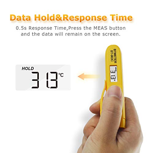 Digital Infrared Thermometer with Pocket Clip - Instant Read Thermometer Non-Contact Compact Temperature Tester for Meat Candy Cooking Food Grill Kitchen BBQ Candy Water-2PACK(NOT for Human Temp)