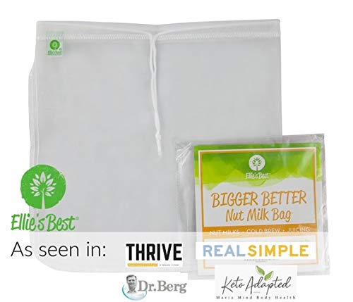 Pro Quality Nut Milk Bags, Greek Yogurt Strainer Bag & Cold Brew Coffee Bag - Commercial Grade Reusable All Purpose Almond Milk etc - Fine Mesh Food Grade BPA Free Nylon