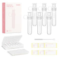 Nuliie 6pcs Colostrum Collector Kit, 7ml, Leakproof, Reusable, BPA-Free | Breast Milk Collector, Heat & Freezer Resistant, Cotton Cloth Wipe, Storage Case, Cleaning Brush, Ready-to-Use for Newborns - size: 6 Count