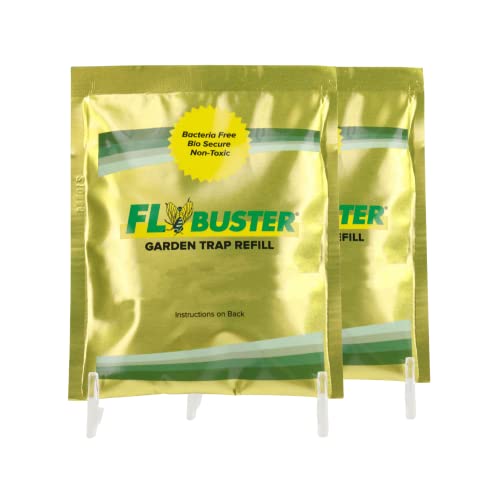 Flybuster - Garden Fly Bait Refill Packs, Natural & Non-Toxic Fly Bait Granules for All Resuable Outdoor Fly Traps (Flybuster Refill Packs, Garden Size) - size: Garden (2-Pack)