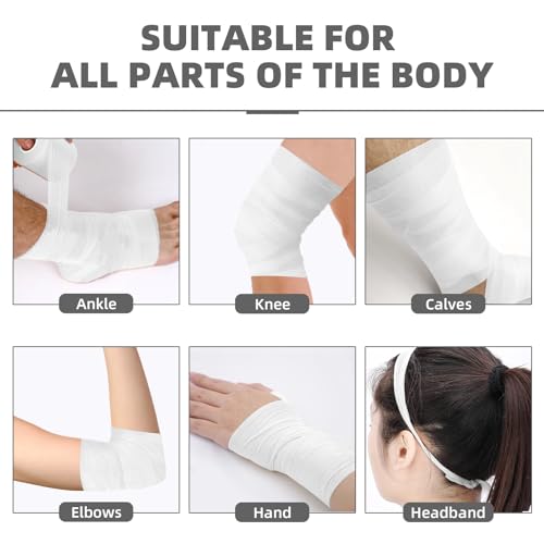 OK TAPE Pre Wrap Tape 4-Rolls 120 Yds Athletic Foam Underwrap for Sports | Protect for Ankles Wrists Hands and Knees, Soft, Breathable, Skin-friendly and Latex-free 2.75 Inches - White - color: White, size: 2.75 Inch x 30 Yards