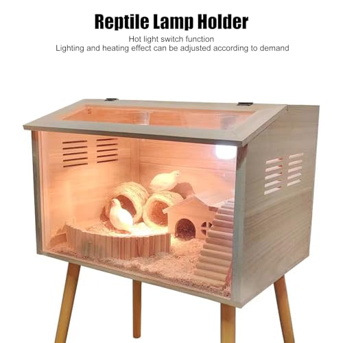 Gonetre Reptile Ceramic Heat Lamp Holder Professional E27 Socket Reptile Heat Light Fixture Holder for Lizard Tortoise Premium Ceramic Material Long Service Life (US Plug 120V)