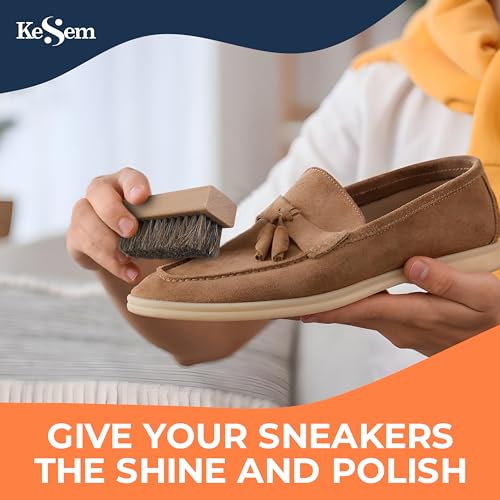 3 Small Shoe Cleaning Brush Set, Boots Sneaker Shoes Cleaner with Nylon, Boar and Horsehair Bristles, Suede Brush Polish Cleaning Brush for Leather, Canvas, Textile, Bags and More
