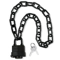 Heavy Duty Weather-Resistant Padlock with Chain, Anti-Theft Advanced Hardened Security Chain Lock for Fences, Backyard Gates, Motorcycles, Bicycles, Outdoor Furniture (Lock+Chain)
