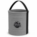 Graintex Canvas Utility Bucket 12"x15", Round Tool Bucket, Reinforced Base & Carry Handle, Ripstop Canvas, Multi-Purpose Bag for Jobsite, Home Use (Steel Grey) - color: Steel Grey