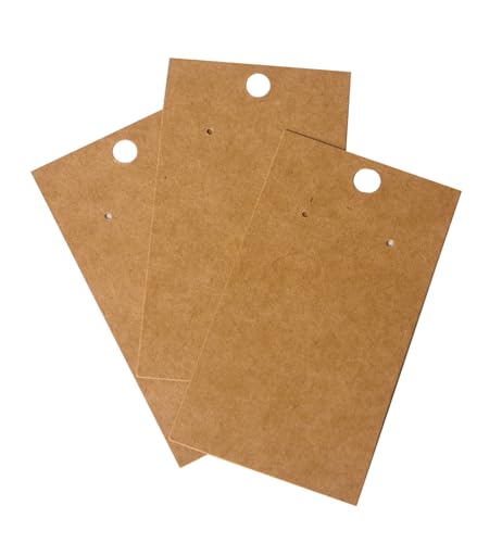 Bargain Paradise 1200 Pack Earring Cards - Earring Display Cards - Custom Earring Cards For Earring Display - Hanging Earrings - 2 x 3.5 Inches - Brown (Pack of 1200) - color: 1200 PACK