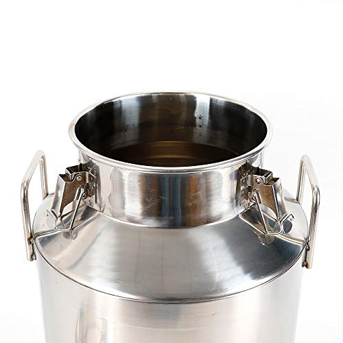 50L/13.25Gal Milk Cans-Stainless Steel Milk Transport Barrels Pail Milk Bucket Jug Oil Barrel Wine Barrel Canister Silicone Seal Barrels - size: 50L