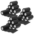 24 Rolls Self Adhesive Bandage Wrap, Black Vet Wrap 4 Inch for Horses Dogs Wounds Care Dressings, Elastic Self Stick Cohesive Bandage Wraps, Wrist, Sports, Ankle Tape Leg Wraps