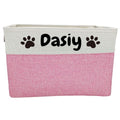 Large Personalized Dog Toy Basket Custom Dog Toy Box Foldable Dog Gift with Pet's Name for Dog Chew Toys, Clothing,Stuff - color: Personalized, size: L:17"L x 13"W x 10"H
