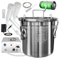 12L Goat Milking Machine, Rechargeable Pulsation Pump Milker (Pro) | Hantop UnitedFarm, Portable Battery Pump, Speed Adjustable, Auto Stop, SUS304 Stainless Steel Bucket, Food-grade material