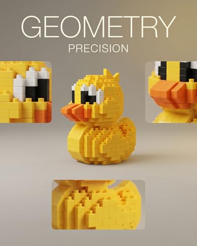 QISHOUTING Duck Mini Building Toy for Kids, Farm Animals Mini Duck Building Blocks & Learning Toy for Girls Boys, Duck Figurine Toys for Adults Girls, Birthday Party Favors Stocking Stuffers - style: Duck