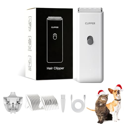 2-in-1 Professional Dog Grooming Kit - Low Noise, Waterproof, USB Rechargeable, and Safe Ceramic Blade - Gift for Dogs and Cats (White) - color: Map005-white