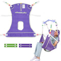 EZ Assistive Patient Lift Sling with Commode - Patient Lifting Slings for Transfer - Medical Full Body Straps for Elderly, Disabled,Nursing,Caregiver - SWL 500 lbs (Medium-Purple-1 PC) - size: Medium-Purple-1 PC