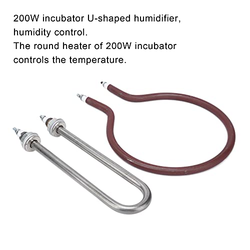 Joyzan Incubator Heater Tube Heating Element, Incubator Element Coil | Circular Tube Plate Cabinet Egg Incubators Accessories Farms Hatching Chicks Candler Turner Ducklings Poultry Brooder 200W
