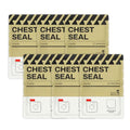 RHINO RESCUE Vented Chest Seal, IFAK Refill First Aid Supplies (6 Count) | Sterile Emergency Trauma Dressing, Occlusive Adhesive Pad Medical for Wound Care, Gunshot, Sucking Chest, HSA/FSA Approved - size: Vented