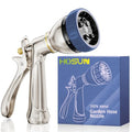 HOSUN Heavy Duty Garden Hose Nozzle, 100% Metal Adjustable Water Sprayer | 7 Spray Patterns, Rear Trigger with Lock, Durable Sturdy, High Pressure, Lawn Watering, Car Wash, Pet Cleaning