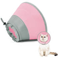 Cat Cone Collar Soft to Stop Licking, Adjustable, Foldable Lightweight Kitten Cones After Surgery Recovery for Cats & Kittens, Cat Cone Alternative, Easy Eating (Solid Pink, M) - color: Solid Pink, size: M