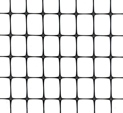 Tenax Multipurpose Net - Durable Garden Netting, Multipurpose Netting - 4' x 50' - Tin, Black - size: 4' x 50'