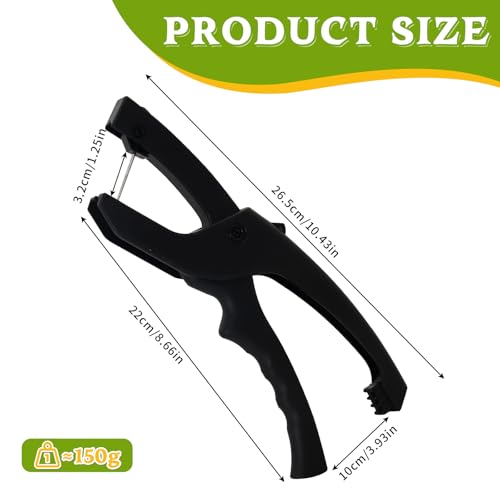 Z Tags Cattle Ear Tags Applicator for Easy Loading Livestock Ear Tag Pliers Cattle Ear Tagger Clamp Animal Identification Cards Installation Tool (Black) - color: Black