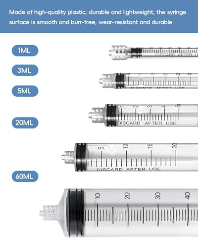 3ml Luer Lock Syringe without Needle - 3cc Plastic Syringes, Sterile, Individually Sealed, Pack of 30 - size: 3ML