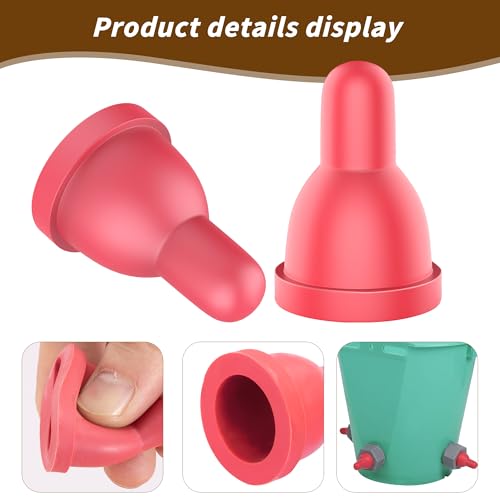 12Pcs Sheep Goat Lamb Milk Nipples Soft Rubber Pacifier | Lamb Pacifier for Small Animal Feed Orphaned Lamb - size: 12PCS Lamb pacifier