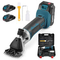 Cordless Sheep Shears 500W, 2Pcs Rechargeable Batteries, 6 Speeds, 2400RPM | Professional Sheep Clippers Heavy Duty Animal Grooming Clipper Compatible with Makita 18V Battery for Sheep, Goat, Alpacas - size: Cordless Sheep Shears with 2 Battery