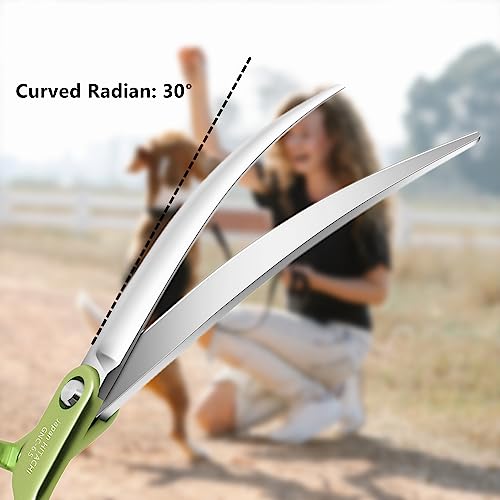 HASHIMOTO Curved Scissors for Dog Grooming, 6.5 inch, Extremely Lightweight | Ultralight Aluminum Handles, 440C Stainless Steel, 30 Degree of Curved Blade - size: 6.5", style: Curved (Super Lightweight)