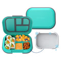Bentgo Chill Kids 4-Compartment Bento Box Leakproof Lunch Box | Built-In Ice Pack, 3.3 Cup Capacity, BPA-Free, Microwave & Dishwasher Safe Tray, Ideal for Ages 3–7 (Electric Aqua) - color: Electric Aqua