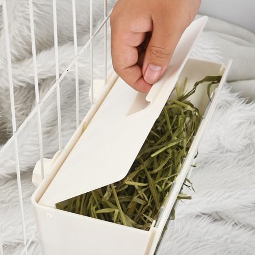 RUBYHOME Rabbit Hay Feeder Guinea Pig Food Feeder Adjustable Height Rabbit Feeder Guinea Pig Food Bowl Complete Bunny Bundle Bunny Accessories for Rabbits, Guinea Pigs, Chinchillas