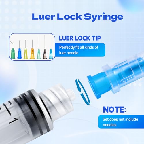 10ml Syringes Without Needles, 10cc Luer Lock Syringe - Disposable Individually Wrapped(30 Pack) - size: 10ml