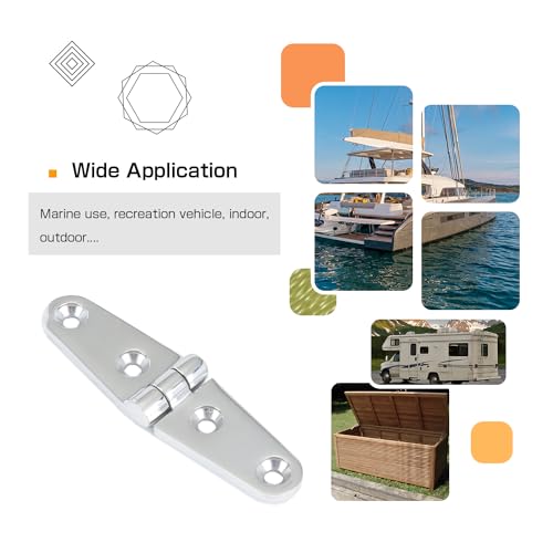Atibin Heavy Polished Door Hinge Stainless Yacht Hardware Boat Hinge Steel Deck Mount Marine Hinges Cabinet SUS316 4 inch x 1.02 inch 2pcs - style: 2Pcs 4" x 1.02"