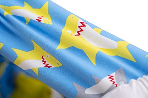 Dog Surgery Recovery Suit Female Male for Dogs After Surgery Medium Large Dogs Onesie Dog Pajamas Pjs Clothes (Yellow Shark, 28 (Chest 26.77 in | Backlength 18.11)) - color: yellow shark, size: 28 (Chest 26.77 in | Backlength 18.11)