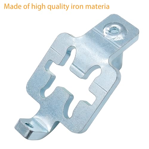 2-Pack T-Post Gate Hinge Kit, 1-5/8" Female Hinges and Hinge Pins, Galvanized Steel, 200° Swing for Chain Link/Metal Gates, Farm & Garden