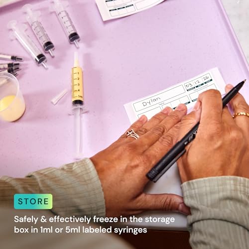 Willow - Colostrum Collection Kit - Colostrum Collector - 20 Syringes | Collection cup, labels & storage case, colostrum collection, breastfeeding essentials, hospital bag essentials