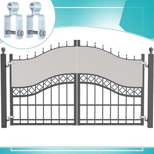 Dansydaisy 2 Pcs 1" x 1" Square Post Female Hinges 5/8'' Pintle Square Chain Link Fence Gate Post Galvanized Steel Hinge with Bolts and Nuts for Repairing and Replacing Fence Gate(Silver) - color: Silver, size: 1" X 1"