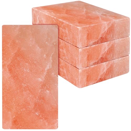 UMAID Himalayan Salt Block 4-Pack, 8x4x2 Inches – Natural Pink Mineral Block for Horses, Cows, Goats & Sheep – Long-Lasting Livestock Salt Supplement - size: 5 Pound (Pack of 4)