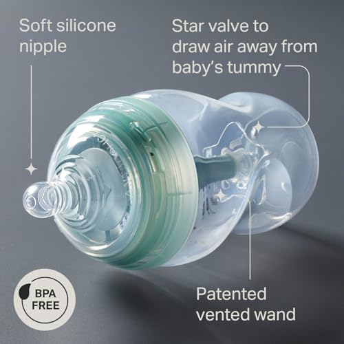 Tommee Tippee Advanced Anti-Colic Bottle, Warmer & Pacifier Set, 0m+ | 14 Pieces, 5 BPA Free Bottles, Travel Bottle Warmer, 2 Newborn Pacifiers, 2 Extra Nipples, Cleaning Brush, Bottle Handles - color: Clear, 14 Pieces