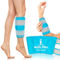 Vive Calf & Shin Ice Pack Wrap (Single) - Extra Strength Hot & Cold Therapy | For Shin Splints & Leg Pain - Adjustable Compression Straps to Stay in Place - Flexible When Frozen with 30+ Minutes of Cold - size: Single